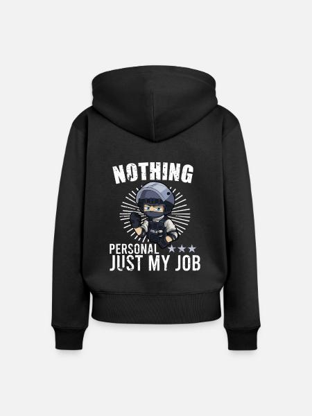 Police Cop Officer Police Office - Frauen Premium Bio Zip Hoodie - Schwarz