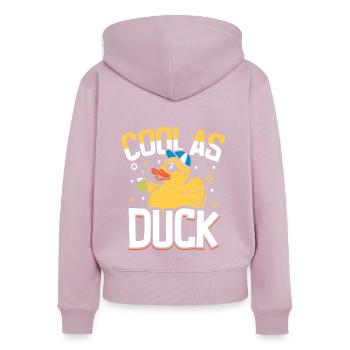 Gummiente Gummienten Entenliebhaber Badezimmer - Frauen Premium Bio Zip Hoodie - Altrosa - Hinten - Julia (174cm)