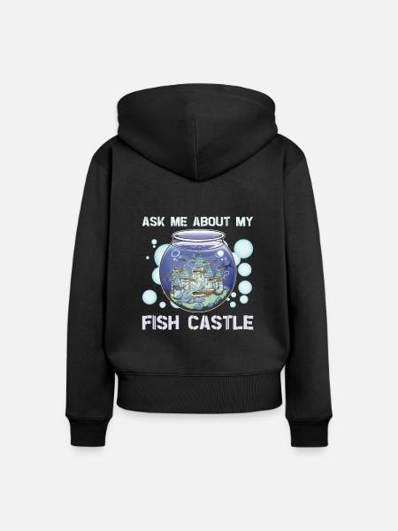 Aquaristik Aquarium Keeper Fishkeeper - Frauen Premium Bio Zip Hoodie - Schwarz