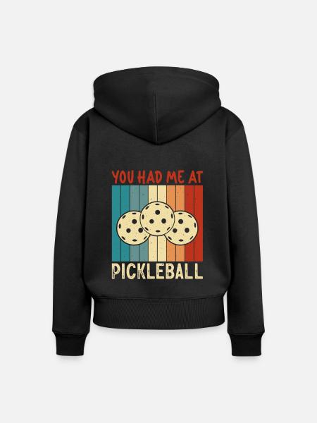 Pickleball Player Pickleball Paddle Pickleball - Frauen Premium Bio Zip Hoodie - Schwarz