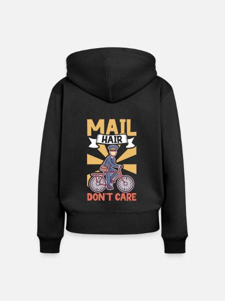 Postangestellte Postdame Postbote Post - Frauen Premium Bio Zip Hoodie - Schwarz
