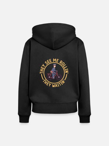 Postangestellte Postdame Postbote Post - Frauen Premium Bio Zip Hoodie - Schwarz