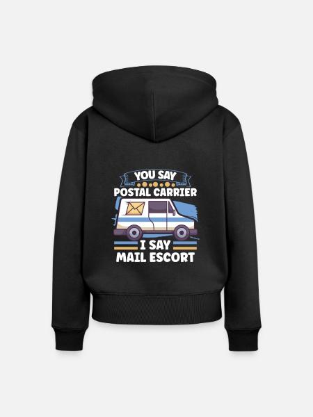 Postangestellte Postdame Postbote Post - Frauen Premium Bio Zip Hoodie - Schwarz