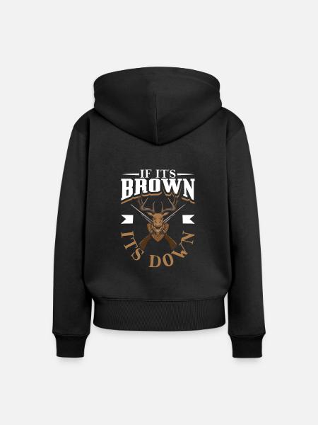 Hirschjagd Hirschjäger Jagdsaison Bockjagd - Frauen Premium Bio Zip Hoodie - Schwarz
