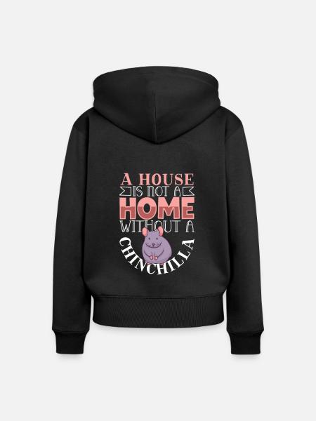 Chinchilla Liebhaber Geschenk Geschenkidee - Frauen Premium Bio Zip Hoodie - Schwarz
