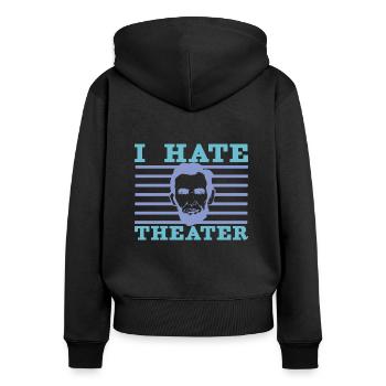 Abraham Lincoln Theater Theatre US History - Women's Premium Organic Zip Hoodie - black - Back - Julia (174cm)