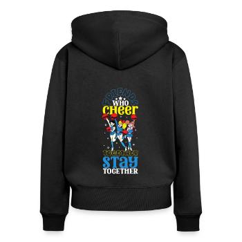Tenue de pom-pom girl - Sweat à capuche zippé Premium bio Femme - noir - Dos - Julia (174cm)
