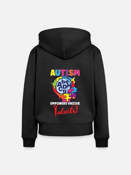 Autismus-bewusstsein Autismus-krankheit - Frauen Premium Bio Zip Hoodie - Schwarz