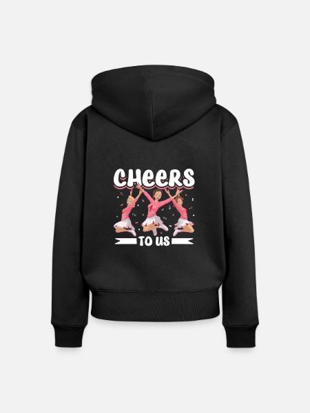 Cheerleader Cheerleader-outfit - Frauen Premium Bio Zip Hoodie - Schwarz