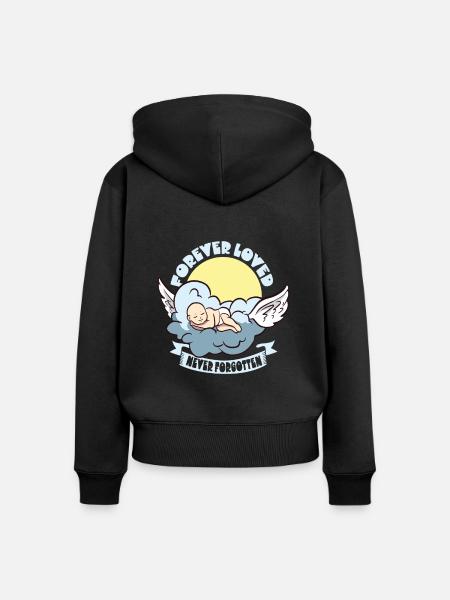 Säuglingsverlust, Fehlgeburt, Bewusstsein, - Frauen Premium Bio Zip Hoodie - Schwarz