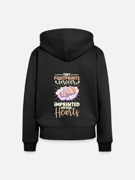 Säuglingsverlust, Fehlgeburt, Bewusstsein, - Frauen Premium Bio Zip Hoodie - Schwarz