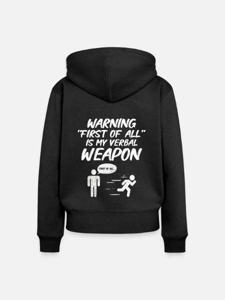Debattierrede Debattierer Rederedner Geschenkidee - Frauen Premium Bio Zip Hoodie - Schwarz