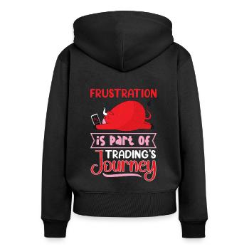Stock Traders, Forex Traders, Investor Trading - Women's Premium Organic Zip Hoodie - black - Back - Julia (174cm)