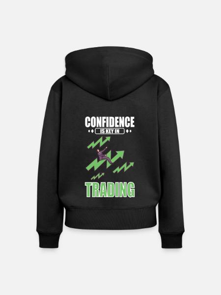 Börsenhändler, Forex-händler, Anlegerhandel - Frauen Premium Bio Zip Hoodie - Schwarz