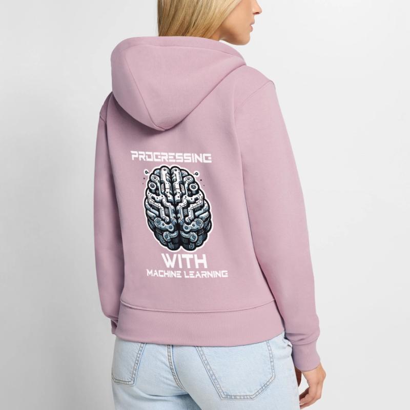 Artificial intelligence, machine learning, data Women's Premium Organic Zip Hoodie