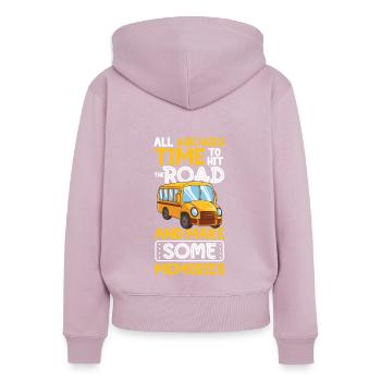 Funny School Bus Driver Appreciation anniversary - Frauen Premium Bio Zip Hoodie - Altrosa - Hinten - Julia (174cm)