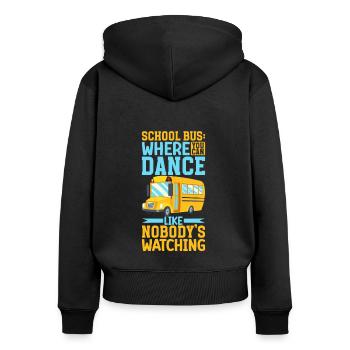 Funny School Bus Driver Appreciation anniversary - Frauen Premium Bio Zip Hoodie - Schwarz - Hinten - Julia (174cm)
