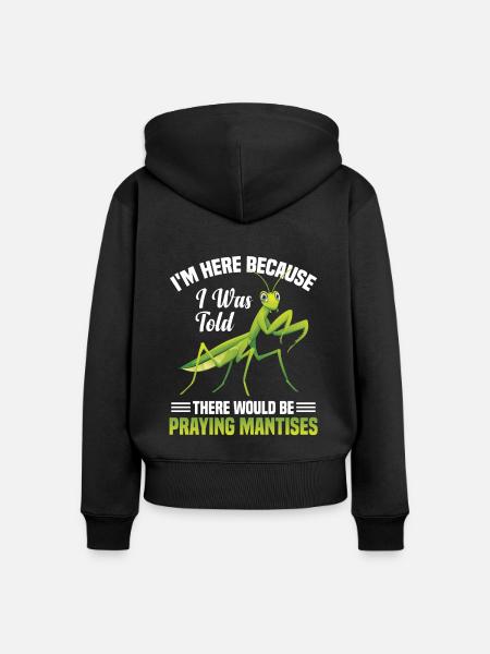 Gottesanbeterin-kostüm Futtergehege - Frauen Premium Bio Zip Hoodie - Schwarz