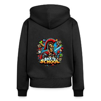 Gladiator-schullehrer Des Antiken Roms - Frauen Premium Bio Zip Hoodie - Schwarz - Hinten - Julia (174cm)