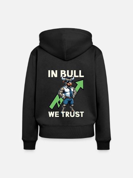 Börsenhändler, Forex-händler, Anlegerhandel - Frauen Premium Bio Zip Hoodie - Schwarz