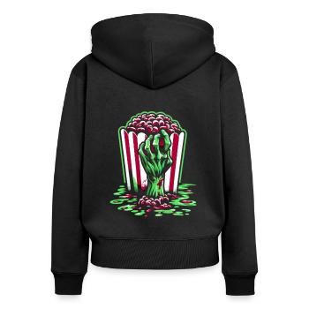 Fan de films d’horreur Zombie Horror Classic - Sweat à capuche zippé Premium bio Femme - noir - Dos - Julia (174cm)