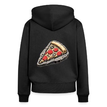 Fossilienjäger Fossilienjagd Paläontologe - Frauen Premium Bio Zip Hoodie - Schwarz - Hinten - Julia (174cm)