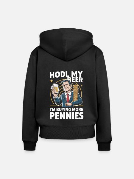 Börsenhändler, Forex-händler, Anlegerhandel - Frauen Premium Bio Zip Hoodie - Schwarz