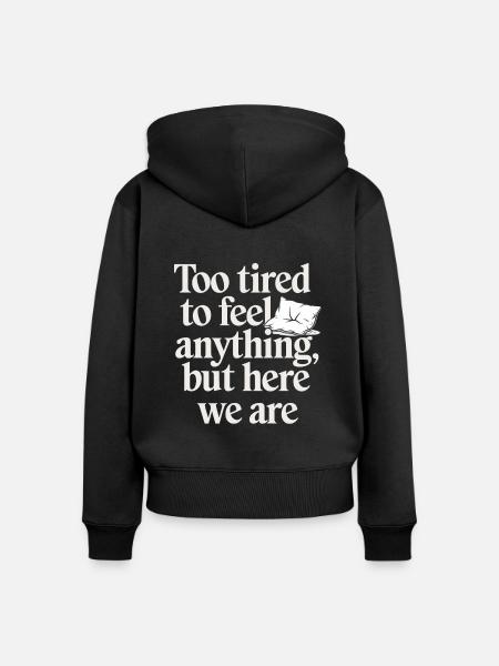 Introversion Alternative Style Emotional - Frauen Premium Bio Zip Hoodie - Schwarz