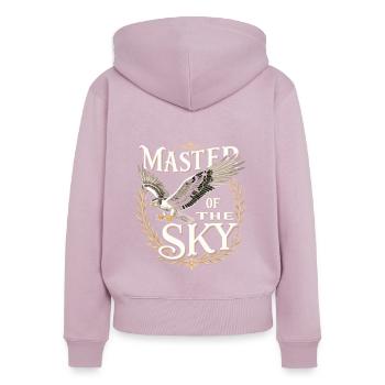 Explorez l’art de la fauconnerie avec de magnifiques oiseaux - Sweat à capuche zippé Premium bio Femme - rose poudré - Dos - Julia (174cm)