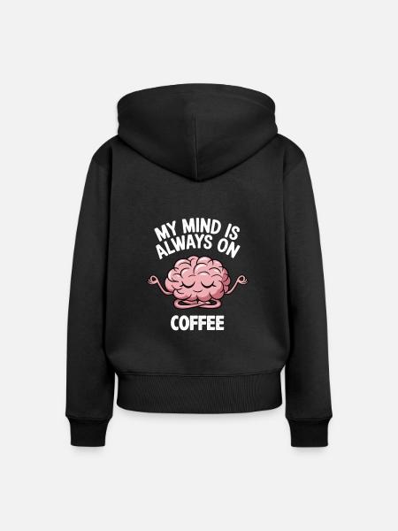 Kaffeeliebhaber, Koffeinsüchtiger Und - Frauen Premium Bio Zip Hoodie - Schwarz