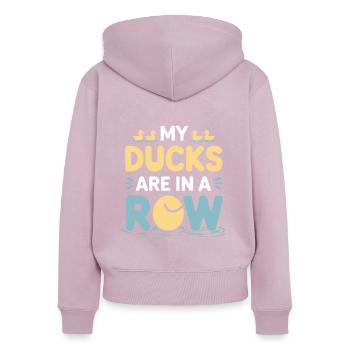 Haustier-entenbesitzer, Entenliebhaber, - Frauen Premium Bio Zip Hoodie - Altrosa - Hinten - Julia (174cm)