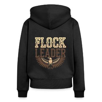 Liebhaber Des Vogelzuges Zugvögel - Frauen Premium Bio Zip Hoodie - Schwarz - Hinten - Julia (174cm)