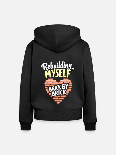 Trennungsermächtigung, Selbstliebe, Neuanfänge - Frauen Premium Bio Zip Hoodie - Schwarz