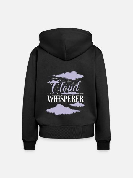 Wolkenblick, Entspannender Himmel, Verträumte - Frauen Premium Bio Zip Hoodie - Schwarz