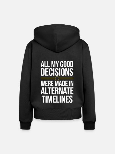 Zeitreise-enthusiast, Der Sich Für - Frauen Premium Bio Zip Hoodie - Schwarz
