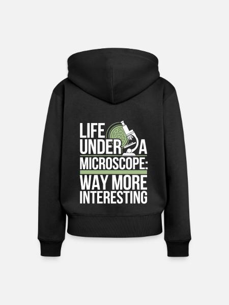 Microscope Enthusiast Lab Technician Science - Frauen Premium Bio Zip Hoodie - Schwarz