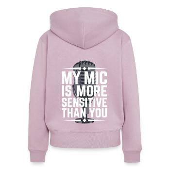 Asmr Creator Sensory Relaxation Calming - Women's Premium Organic Zip Hoodie - dusky pink - Back - Julia (174cm)