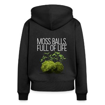 Kokedama Moss Ball Plants Japanese Gardening - Women's Premium Organic Zip Hoodie - black - Back - Julia (174cm)