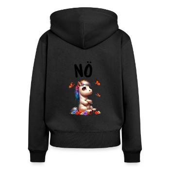 Horse Funny Saying Nope Rider Horse Lover - Women's Premium Organic Zip Hoodie - black - Back - Julia (174cm)