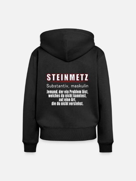 Steinmetz Definition - Frauen Premium Bio Zip Hoodie - Schwarz
