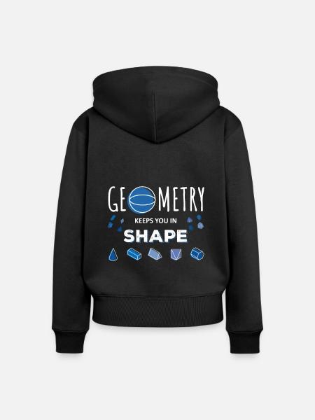 Geometrie Spruch - Frauen Premium Bio Zip Hoodie - Schwarz