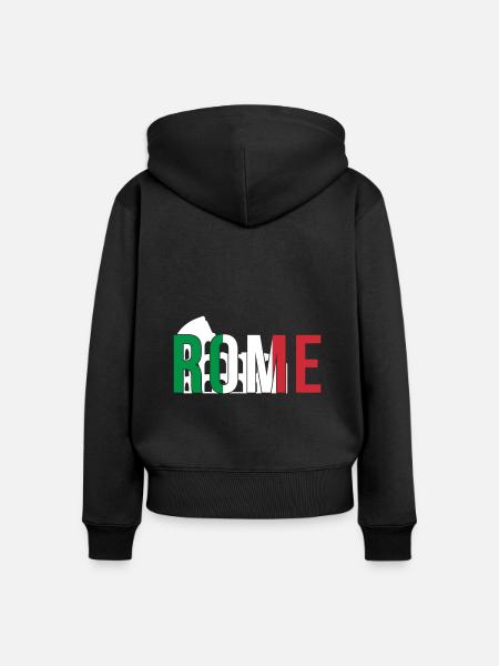 Kolosseum Italien Rom - Frauen Premium Bio Zip Hoodie - Schwarz