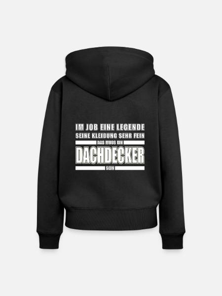 Dachdecker Dachspengler Legende Dachklempner - Frauen Premium Bio Zip Hoodie - Schwarz