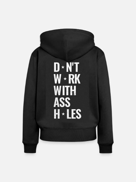 Arbeitskollegen sind Stress - Frauen Premium Bio Zip Hoodie - Schwarz