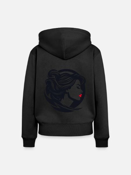 Elegante Silhouette - Frauen Premium Bio Zip Hoodie - 