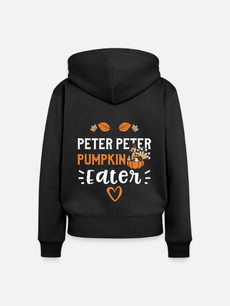 Peter Peter Pumpkin Eater - Frauen Premium Bio Zip Hoodie - Schwarz