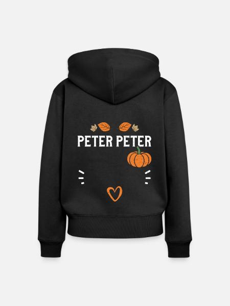 Peter Peter - Pumpkin - Frauen Premium Bio Zip Hoodie - Schwarz