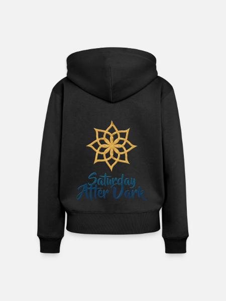 Saturday After Dark - Frauen Premium Bio Zip Hoodie - Schwarz