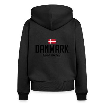 Danmark hvad simple dicton vacances Danemark - Sweat à capuche zippé Premium bio Femme - noir - Dos - Julia (174cm)