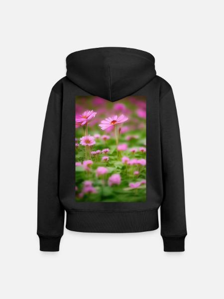 Blumen Kunst - Frauen Premium Bio Zip Hoodie - Schwarz